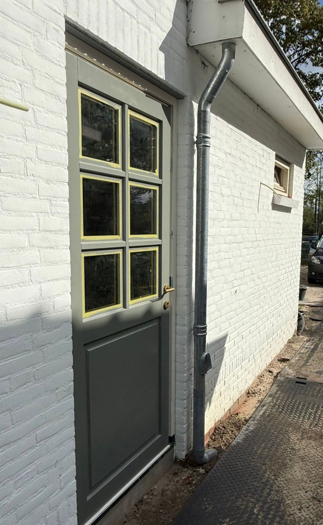 Afvoerleiding bij een woning